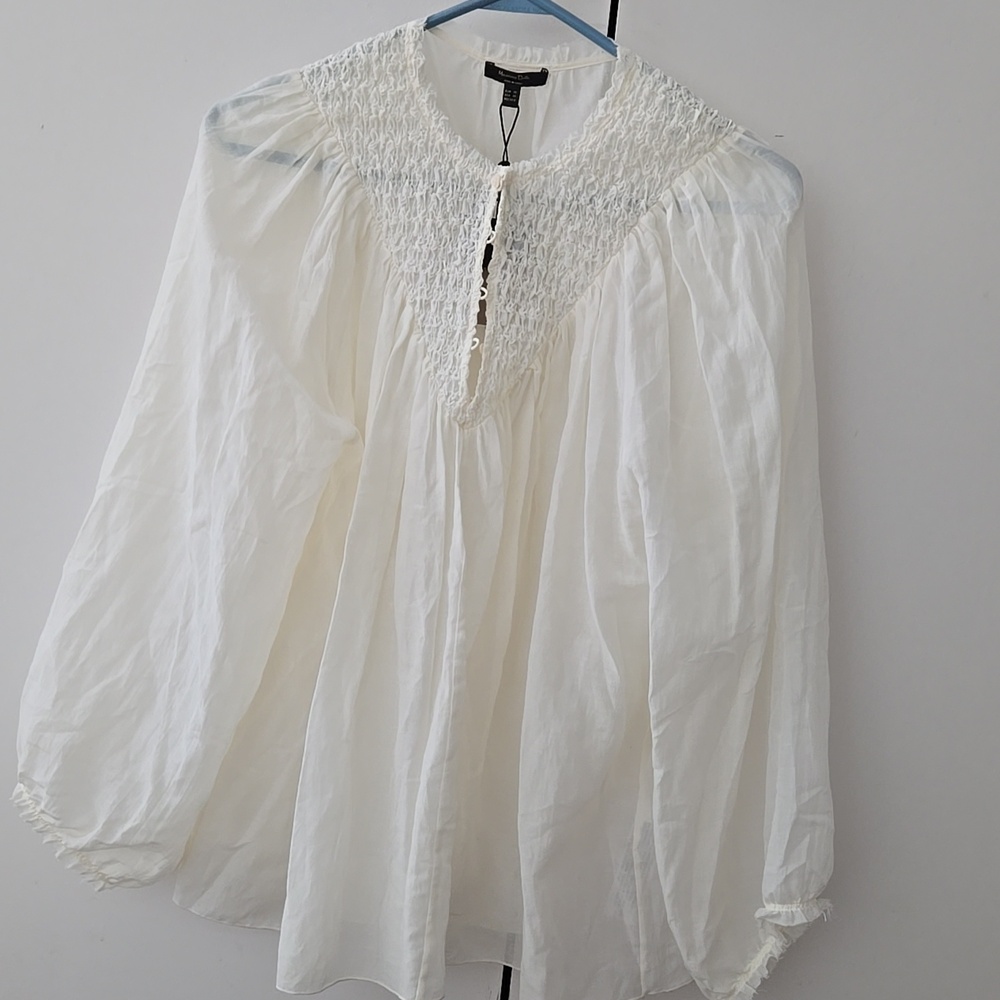 Massimo Dutti Flowy Blouse Romantic Style  XS